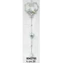 Decorazione Uccellino Cm94 Ferro Bianco Us120333Nr.