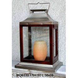 Lanterna Rettangolare Legno-Nikel 887031 C/Maniconr.
