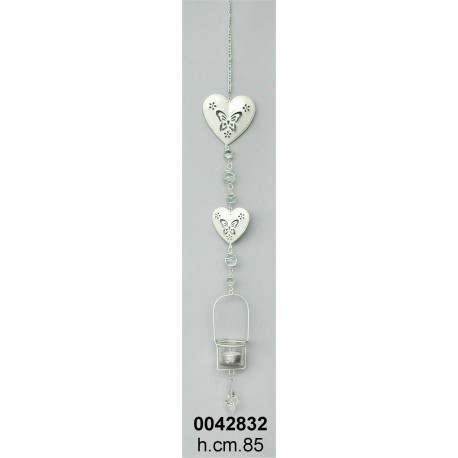 Pendaglio Cuore Farfalla Con P/Candela Cm.85Nr. 7140