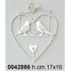 Pendaglio Cuore C/Uccellini Altalena Bianco Ad153788*Disp.11/2014*Nr.
