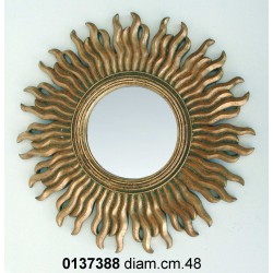 Specchio Sole Resina Oro Bt5085-19''Zp