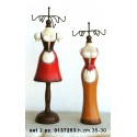 Set 2 Manichini P/Gioielli Legno Aa-A201D/A193A
