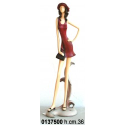 Statuina Donna Con Cappello 2065404Nr.