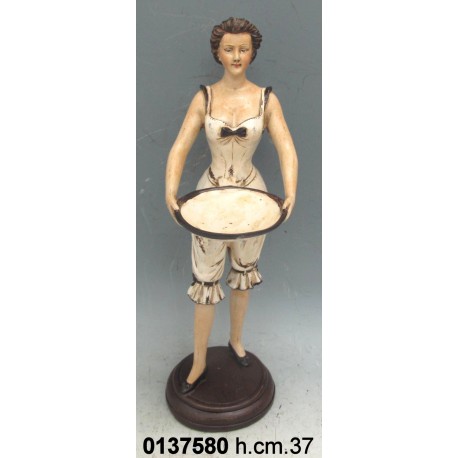 Statuina Donna C/Piatto 105746