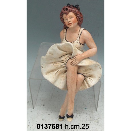 Statuina Donna Seduta 105756