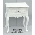 Comodino 1 Cassetto Bianco H.61 50X40