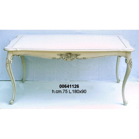 Tavolo C/Fregio 180X90 H. 75 Bianco