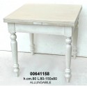 Tavolo Allungabile 80X80-150 Bianco