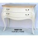 Mobiletto Alto 2 Cass. H.83X58 Bianco Top Nocciolanr.