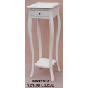 Comodino Liscio Sfiancato Laccato Bianco