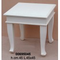 Tavolino Quadrato H 45 Laccato Bianco