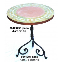 Piano Tavolo Mosaico Cm.65 Giallo