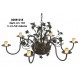 Lampadario Ferro 6 L. Fiori Elettr.