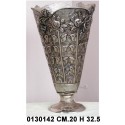 Vaso Fiori H Cm32.5 Cm20 Ant/Nick Nr.0027