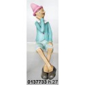 Statuina Marionetta Seduta Blu Cm 26 4213320A