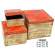 PREZZO NETTO SET 3 SCATOLE ANT ORANGE QUADRENR. 051