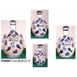 Serie Fiaschetti Ceramica 4 Pz Uva