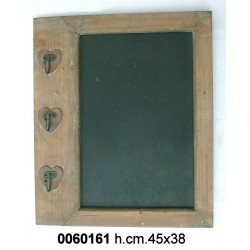 Lavagna C/Cuori Legno Nat H Cm 43 Yx11-823