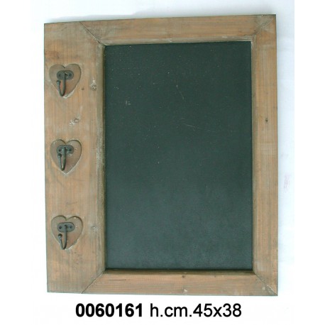 Lavagna C/Cuori Legno Nat H Cm 43 Yx11-823