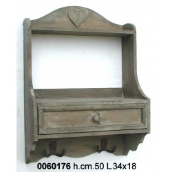 Mensola 1 Cassetto Legno Nat Yx11-7072-Br