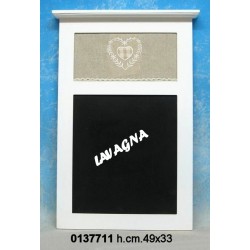 Lavagnetta Cm 49*33 Tessuto Cuore 178268