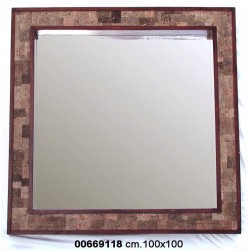 Specchio Legno E Pomice100 X 100