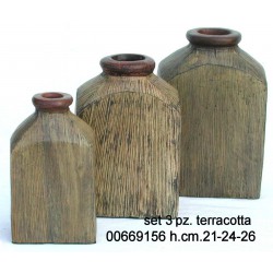Set 3 Bottiglie Rett.Terracotta