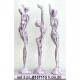 Serie 3 Pz.Statue Legno Ballet Cm.50Nr.