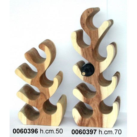 PORTABOTTIGLIE LEGNO NATURALE CM.50