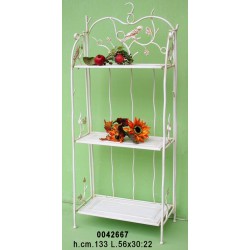 Etagere Ferro Bianco Uccellino Hk10326A H.133Nr.